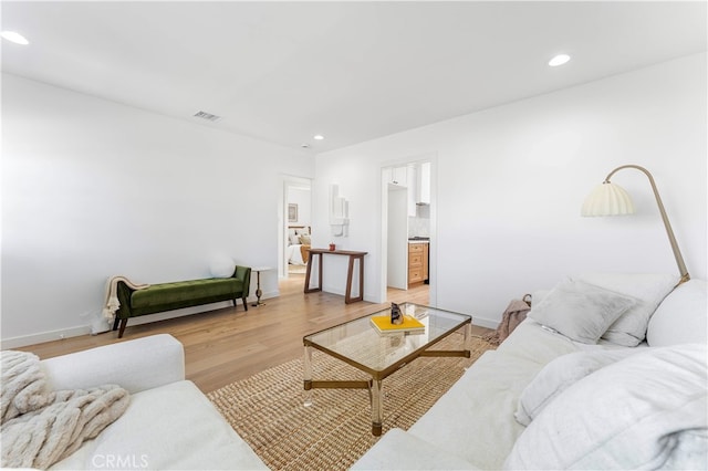 living room featuring hardwood / wood-style floors