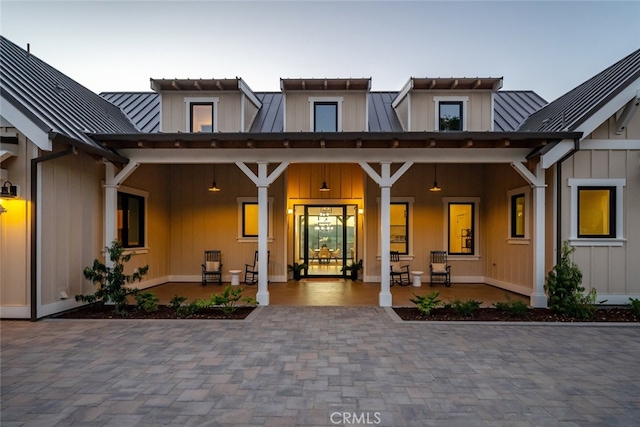 exterior space with a porch