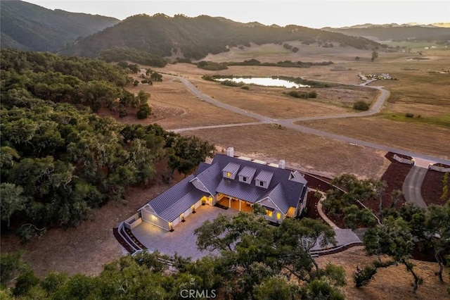 aerial view featuring a rural view