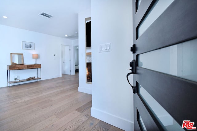 interior space featuring light hardwood / wood-style floors