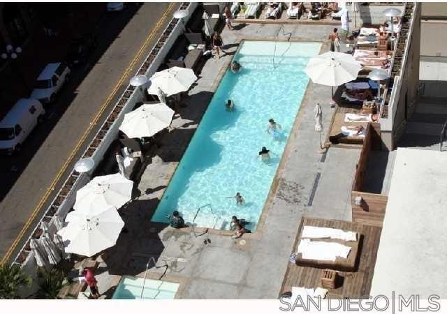 view of pool with a patio area