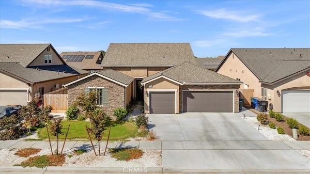 view of front facade with a garage