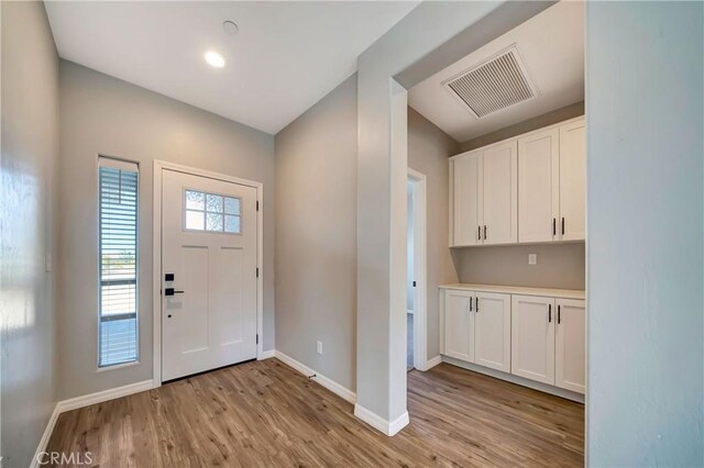 entryway featuring light hardwood / wood-style flooring