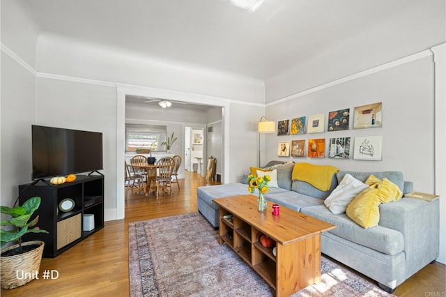 living room featuring wood finished floors