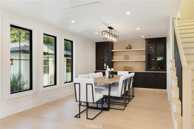 dining room featuring light wood-type flooring