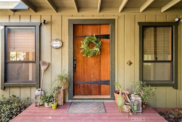 view of doorway to property