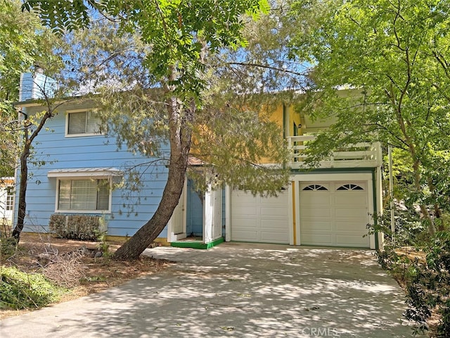 front facade featuring a garage