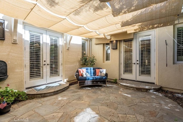 view of patio with french doors