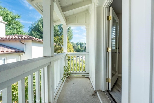 view of balcony