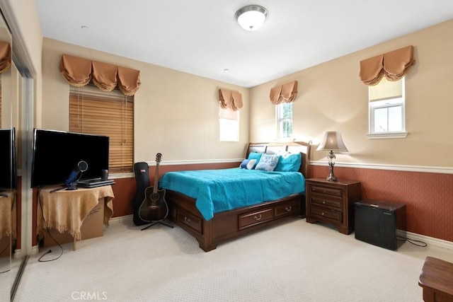 view of carpeted bedroom