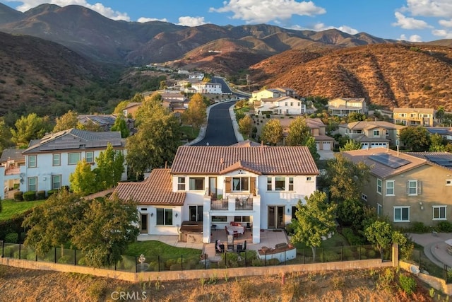 aerial view featuring a mountain view