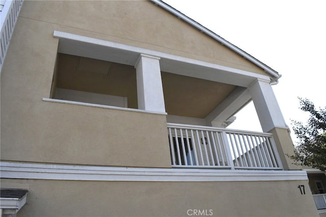 exterior space with a balcony