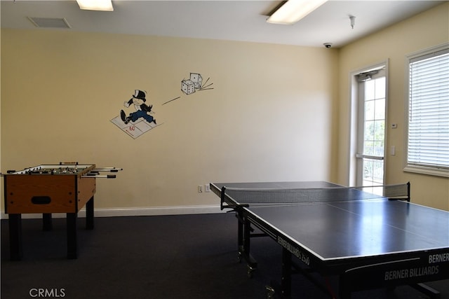 view of recreation room