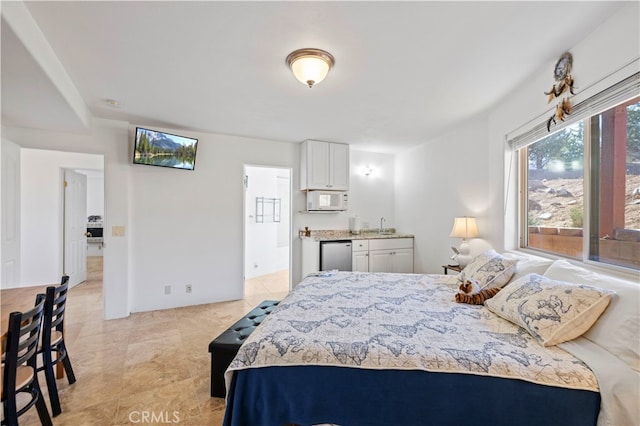 bedroom with sink