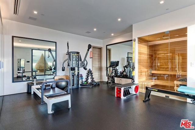 view of exercise room