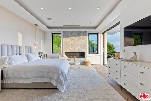 bedroom featuring light wood-type flooring