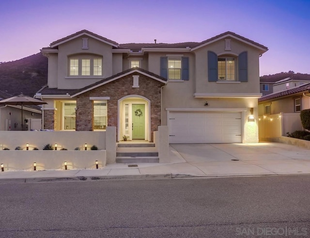 view of front of house featuring a garage