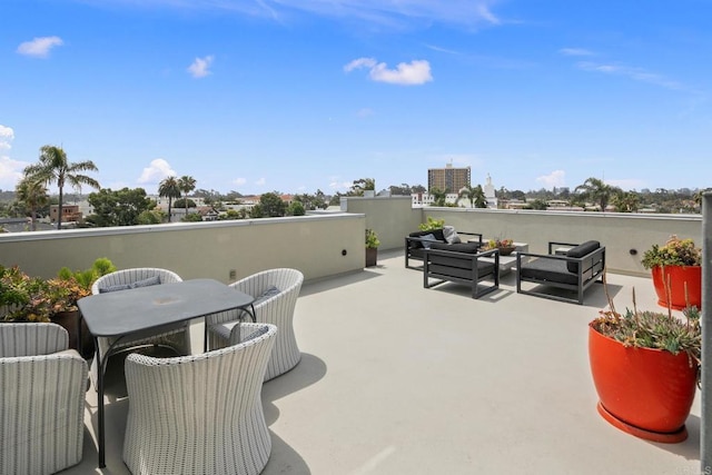 view of patio / terrace featuring an outdoor hangout area