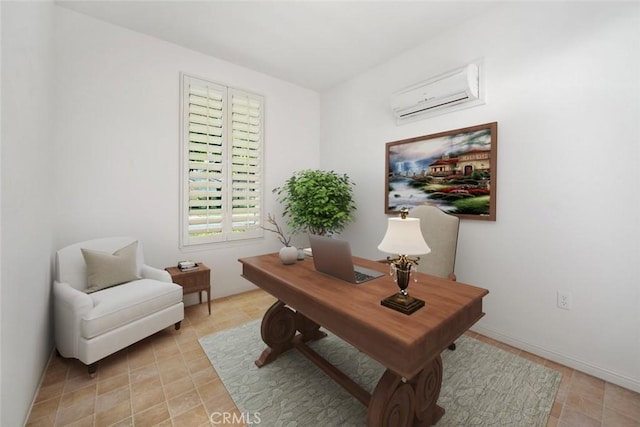 office featuring a wall unit AC