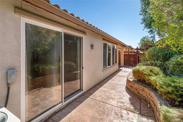 exterior space with a patio