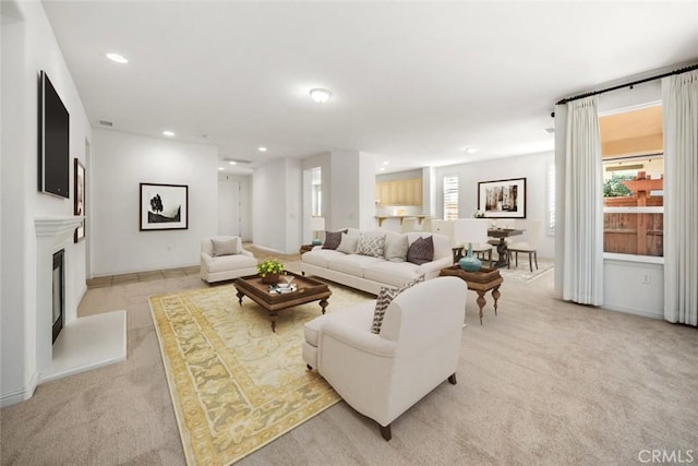 view of carpeted living room