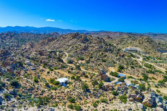 bird's eye view featuring a mountain view