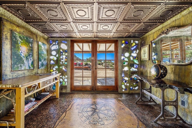 interior space with french doors