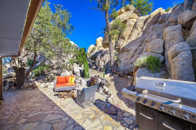 view of patio featuring grilling area