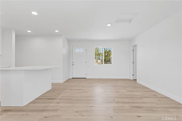 foyer featuring light hardwood / wood-style floors