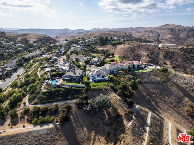 bird's eye view featuring a mountain view