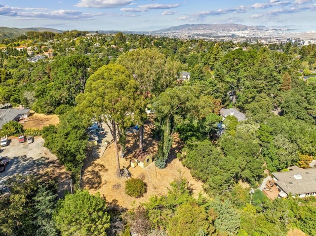 aerial view featuring a mountain view