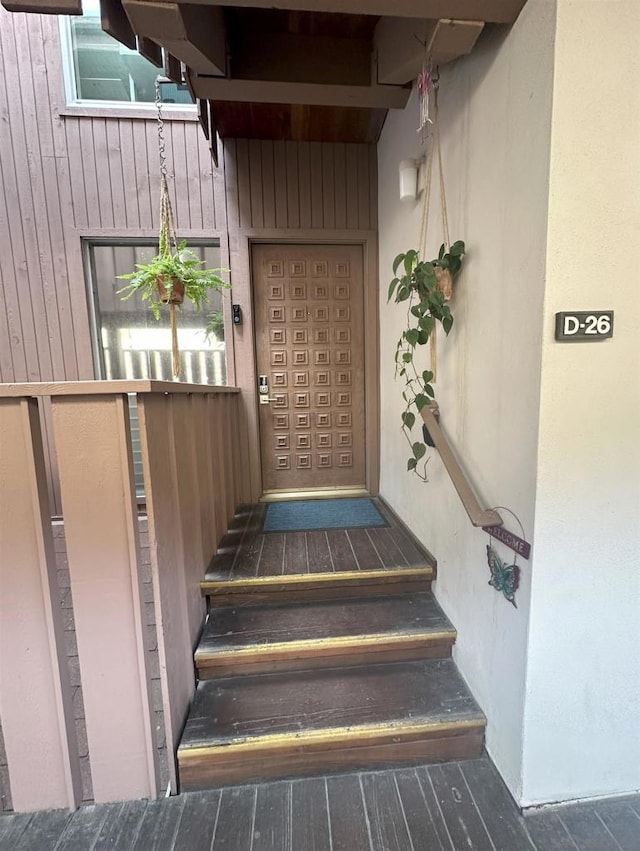 view of doorway to property