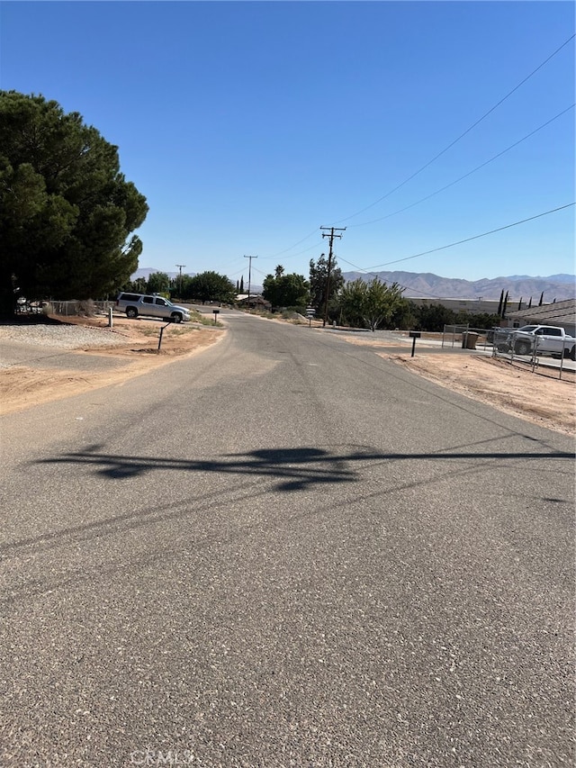 view of street featuring a mountain view