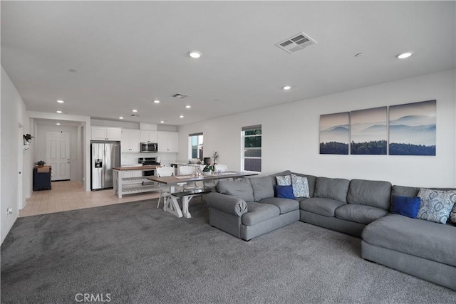 view of carpeted living room