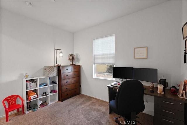 view of carpeted office