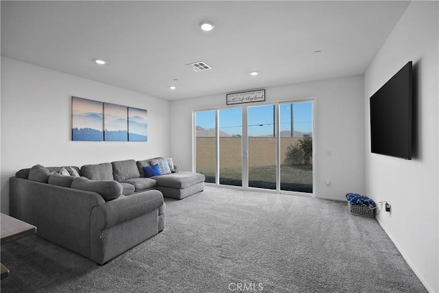 view of carpeted living room