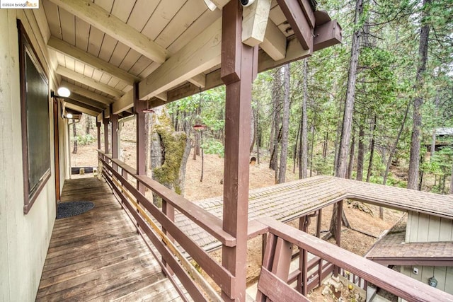 view of wooden deck