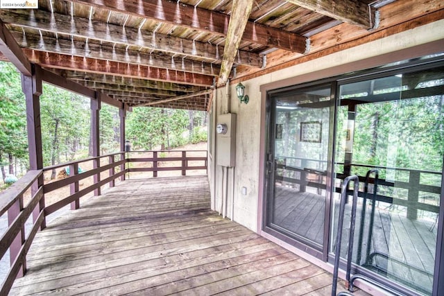 view of wooden deck