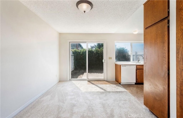 interior space featuring a textured ceiling