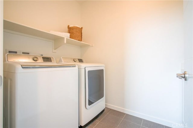 laundry room with independent washer and dryer