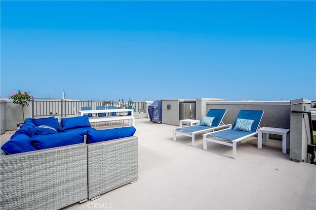 view of patio / terrace with an outdoor living space