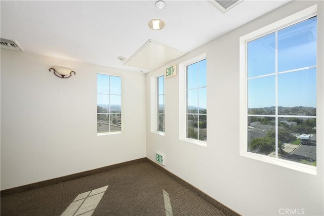 view of carpeted spare room