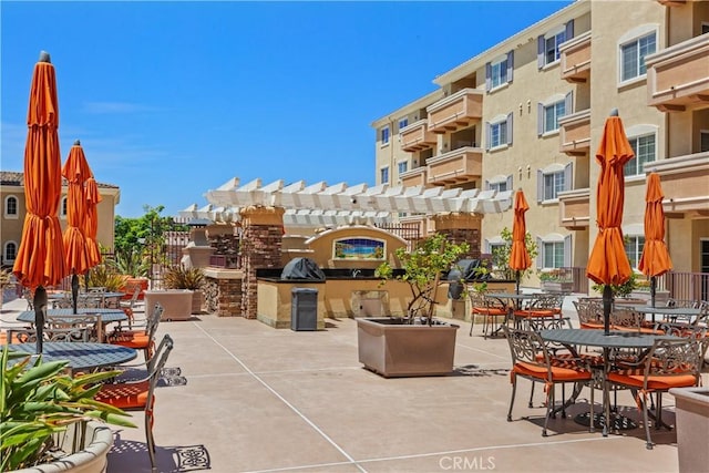 view of community with a pergola