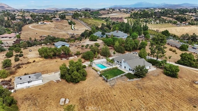 aerial view featuring a mountain view