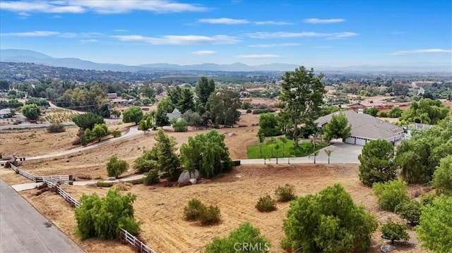 bird's eye view featuring a mountain view