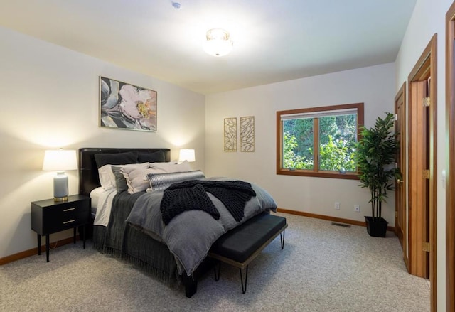 view of carpeted bedroom