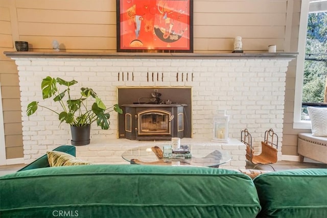 interior space featuring a fireplace and a wealth of natural light