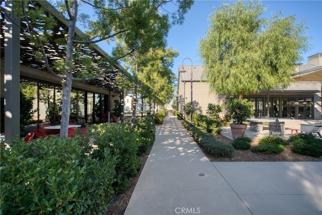 view of community featuring a patio area