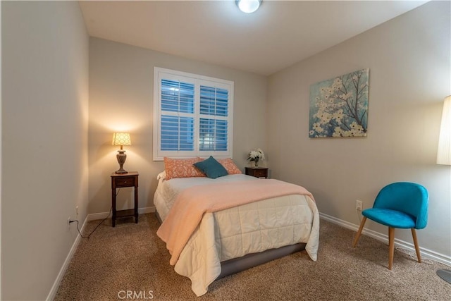 bedroom featuring carpet