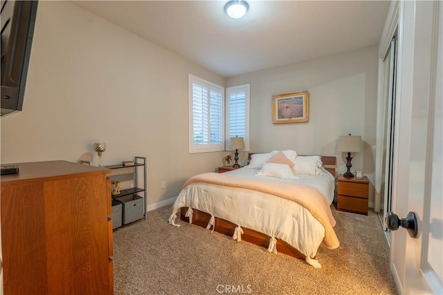 view of carpeted bedroom